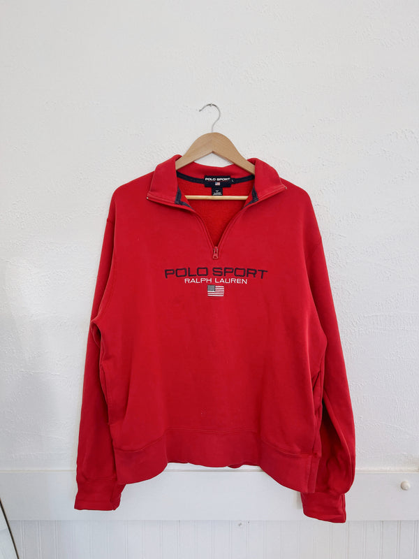 Vintage 〰️ Polo Sport Quarter Zip (L)