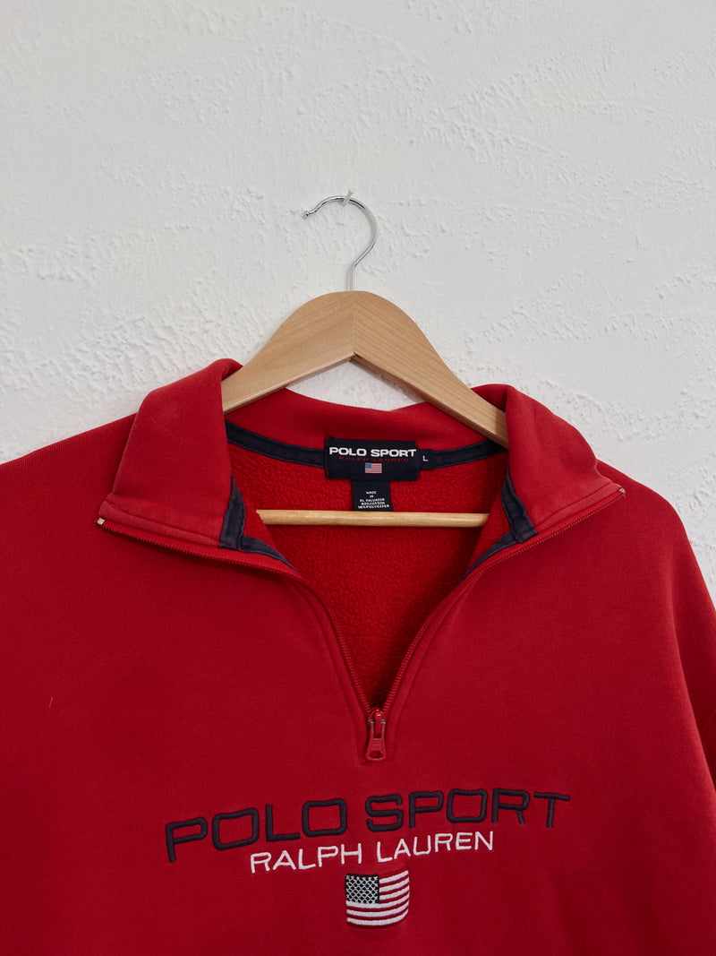Vintage 〰️ Polo Sport Quarter Zip (L)