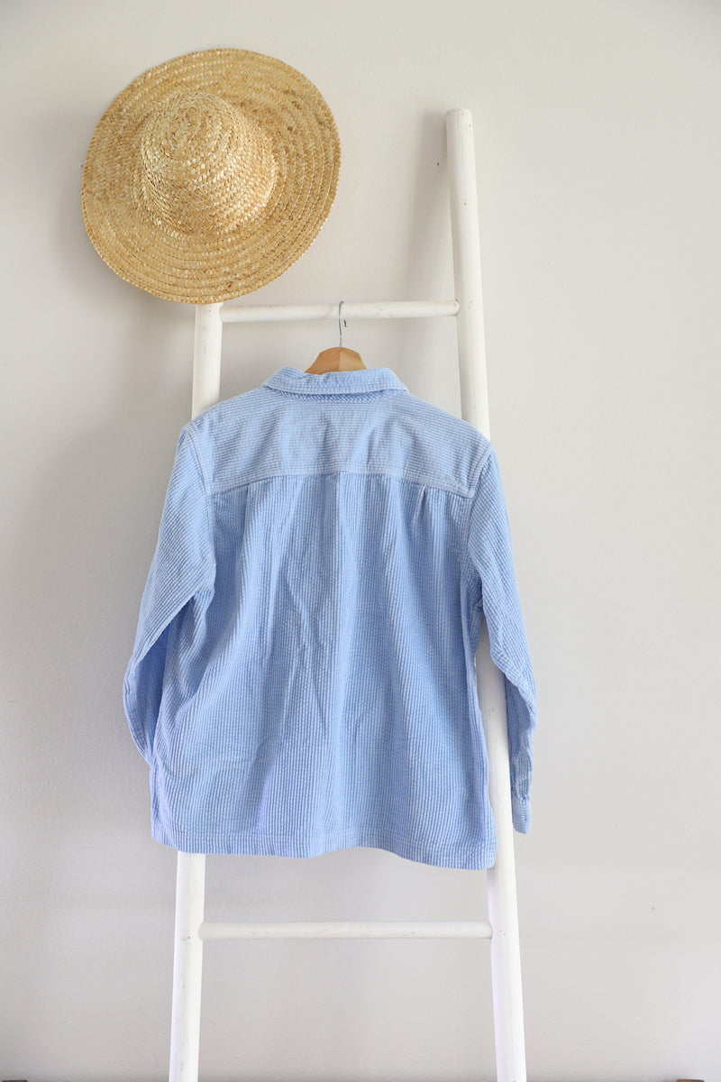 Vintage L.L. Bean〰️ Baby Blue Corduroy Shirt (M)