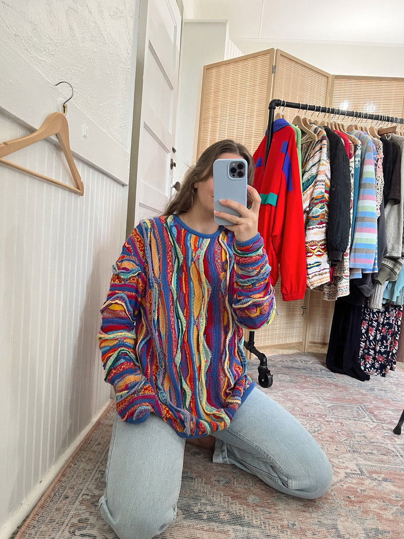 Vintage 〰️ COOGI Rainbow Sweater (M)