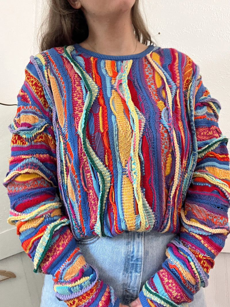 Vintage 〰️ COOGI Rainbow Sweater (M)