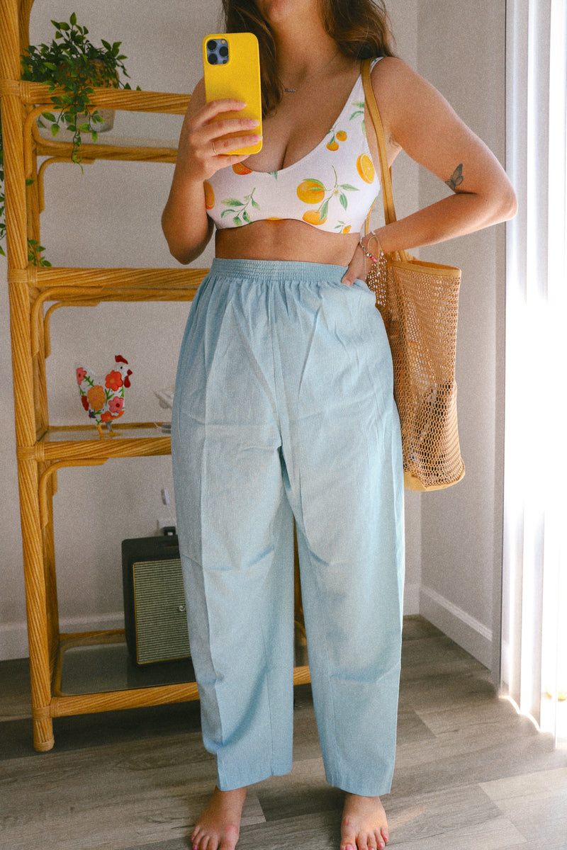 Vintage 〰️ Seafoam Beach Pants (2x)