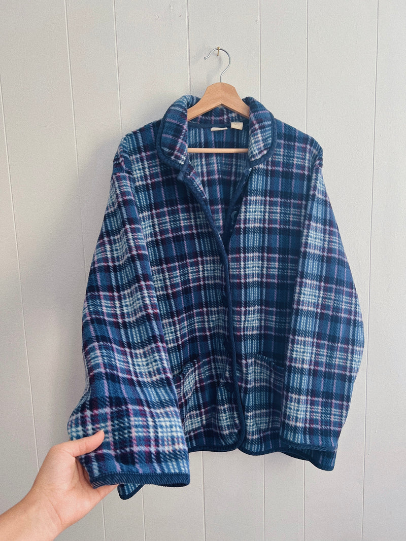 Vintage 〰️ Plaid Fleece Coat (2X)