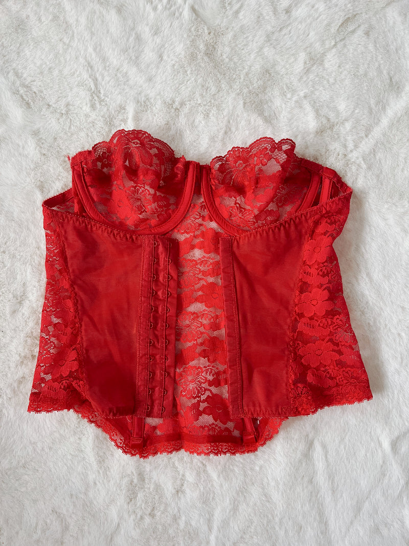 Vintage 〰️ Inferno Lace Corset (34C)