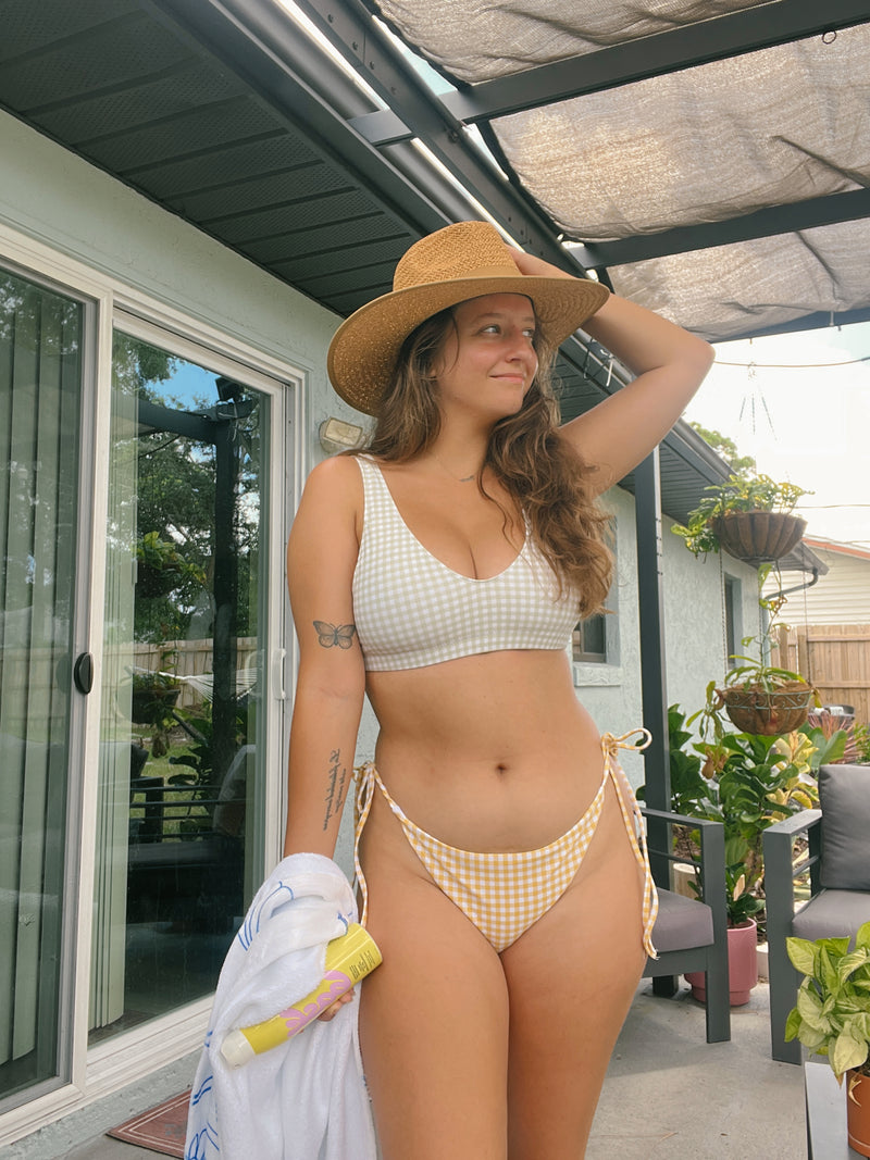 Fern Gingham 〰️ Recycled High Waisted Bikini