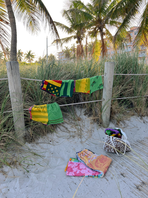 Vintage x Upcycled Towel Shorts