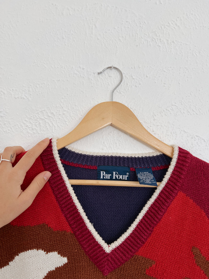 Vintage 〰️ Par Four Golf Sweater (XL)