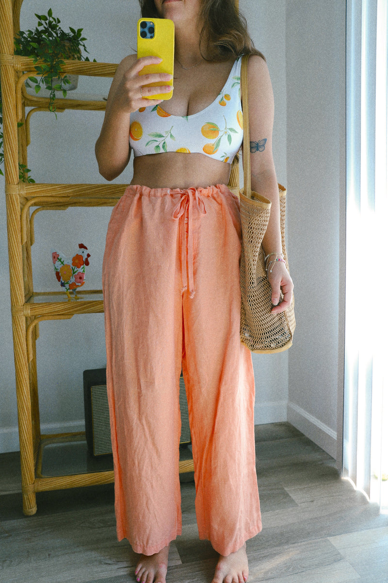 Vintage 〰️ Peach Beach Pants (2x)