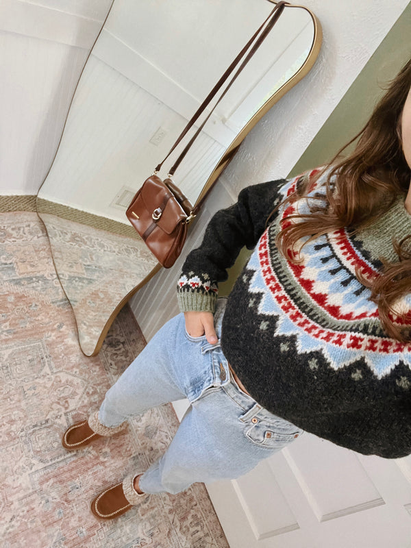 Vintage 〰️ Eddie Bauer Fair Isle Wool Sweater (M)