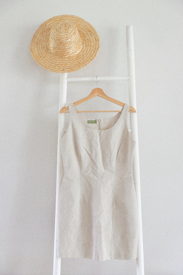 Vintage 〰️ Embroidered Fish Linen Dress (M)
