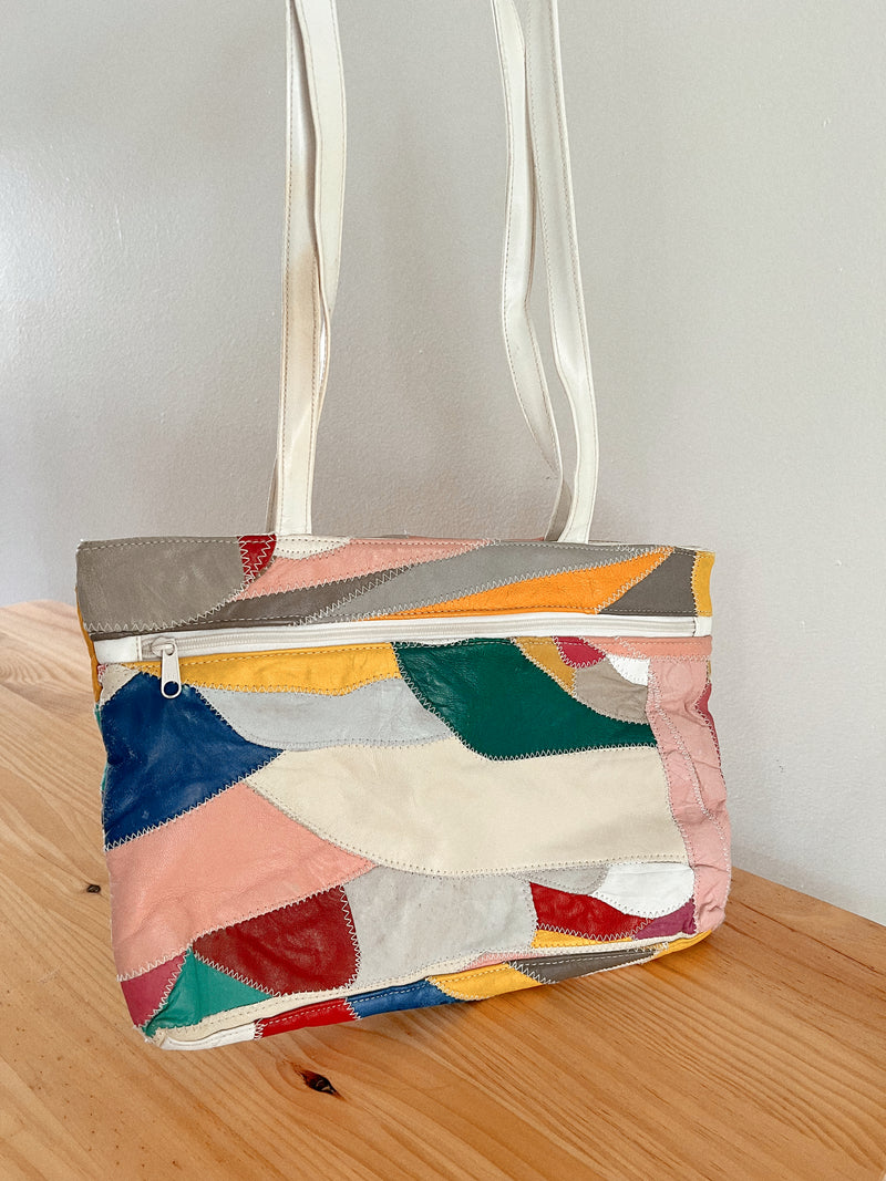 Vintage 〰️ Patchwork Leather Tote