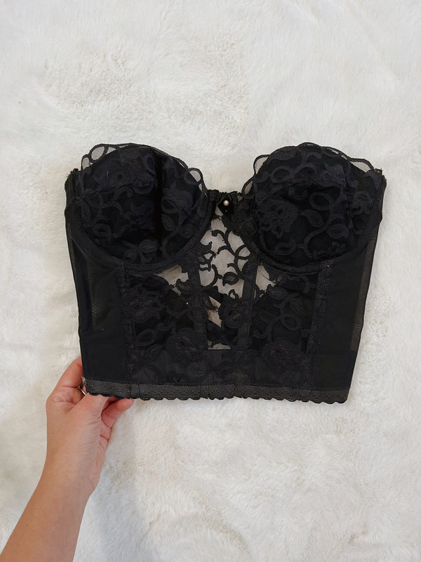 Vintage 〰️ Backless Lace Corset (34C)