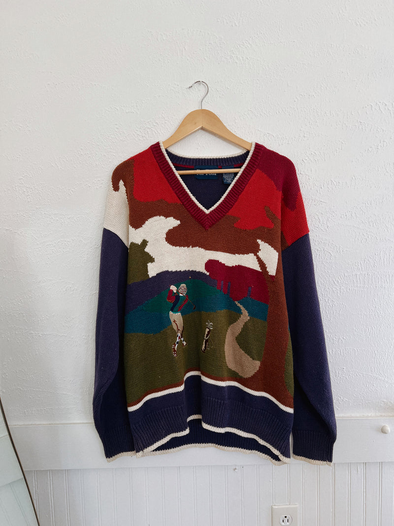 Vintage 〰️ Par Four Golf Sweater (XL)
