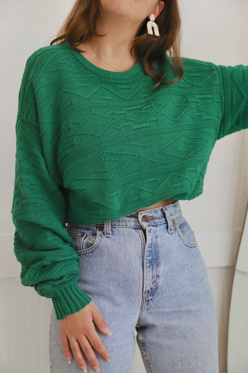 Vintage 〰️ Textured Knit Sweater (L)