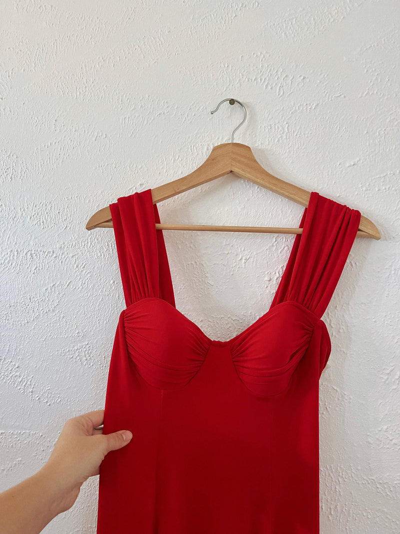 Vintage 〰️ 1986 Red Mini Dress (S)