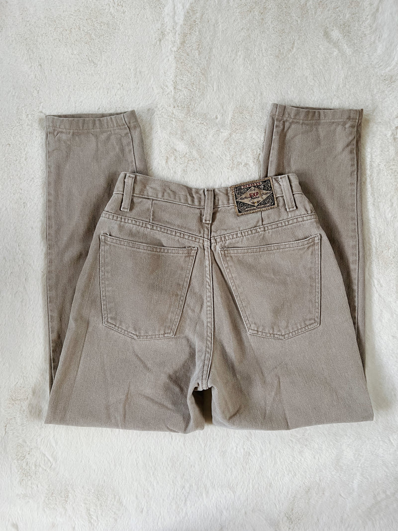 Vintage 〰️ Express Taupe Denim (25)