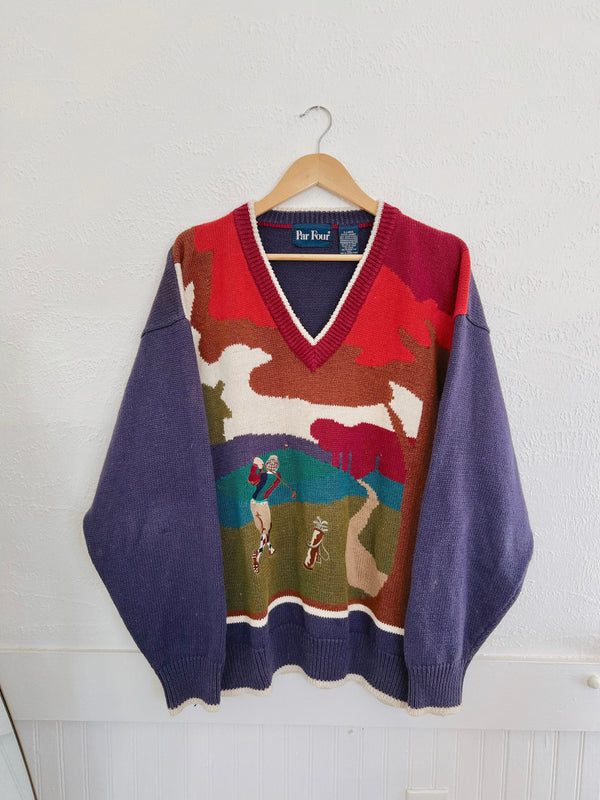 Vintage 〰️ Par Four Golf Sweater (XL)