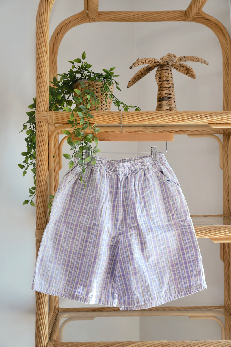 Vintage 〰️ Lilac Plaid Shorts (M)