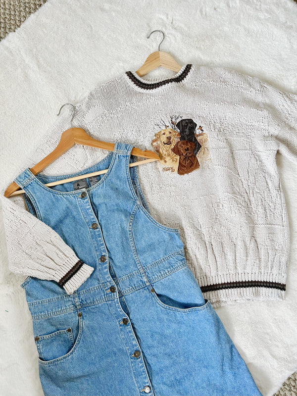 Vintage 〰️ Lizwear Denim Dress (M)