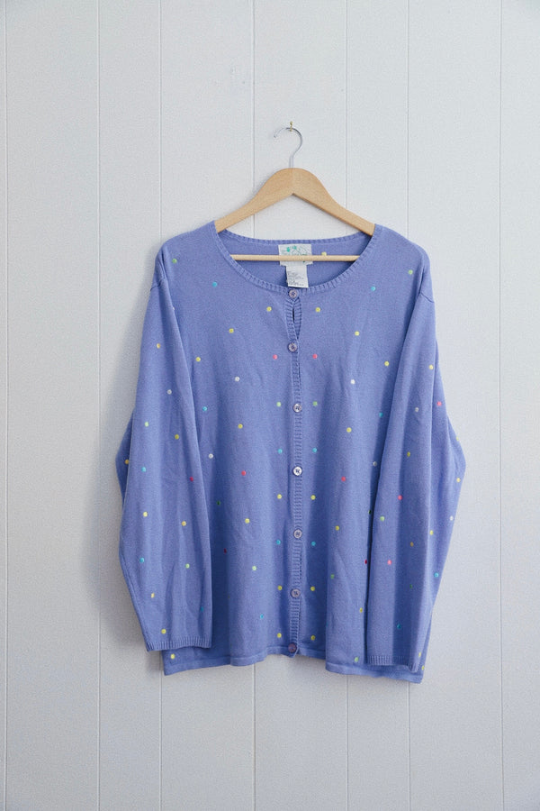 Vintage 〰️ Polka Dot Cardigan (XL)