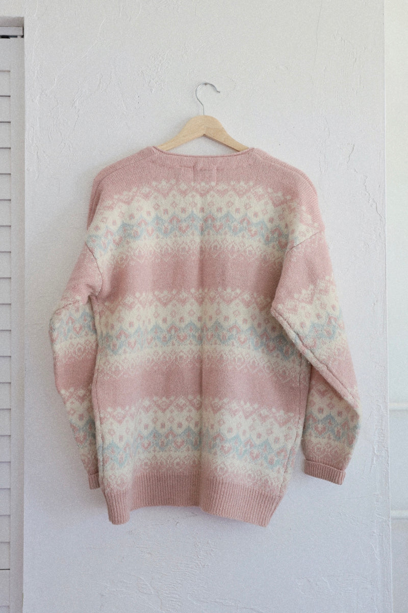 Vintage 〰️ Pastel Wool Cardigan (L)
