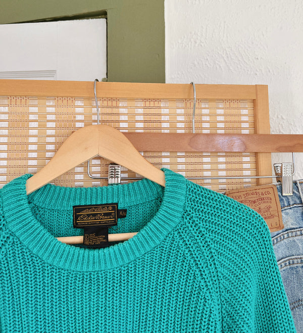 Vintage 〰️ Eddie Bauer Teal Sweater (L)