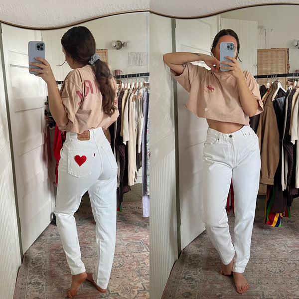 Vintage Levi’s 〰️ 512 Heart Patch Mom Jean (28)