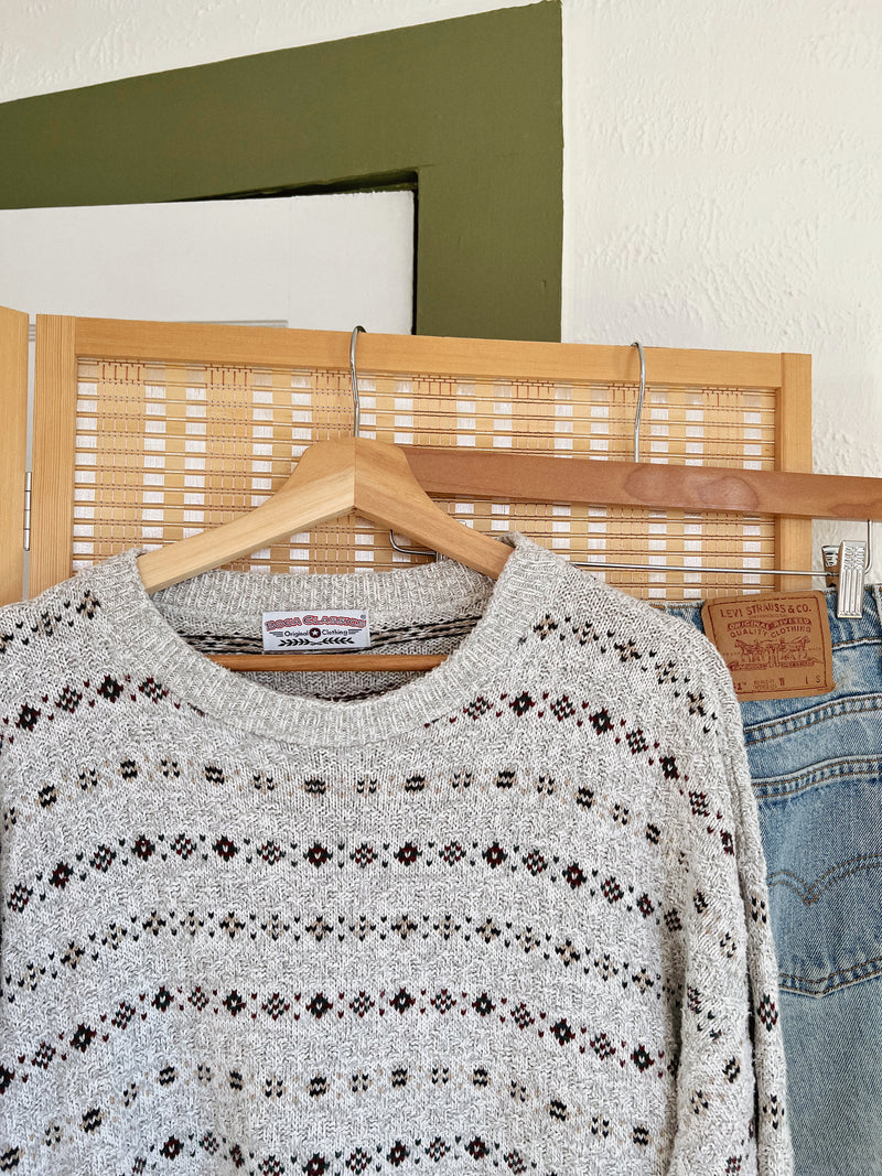 Vintage 〰️ Knit Grandpa Sweater (L)