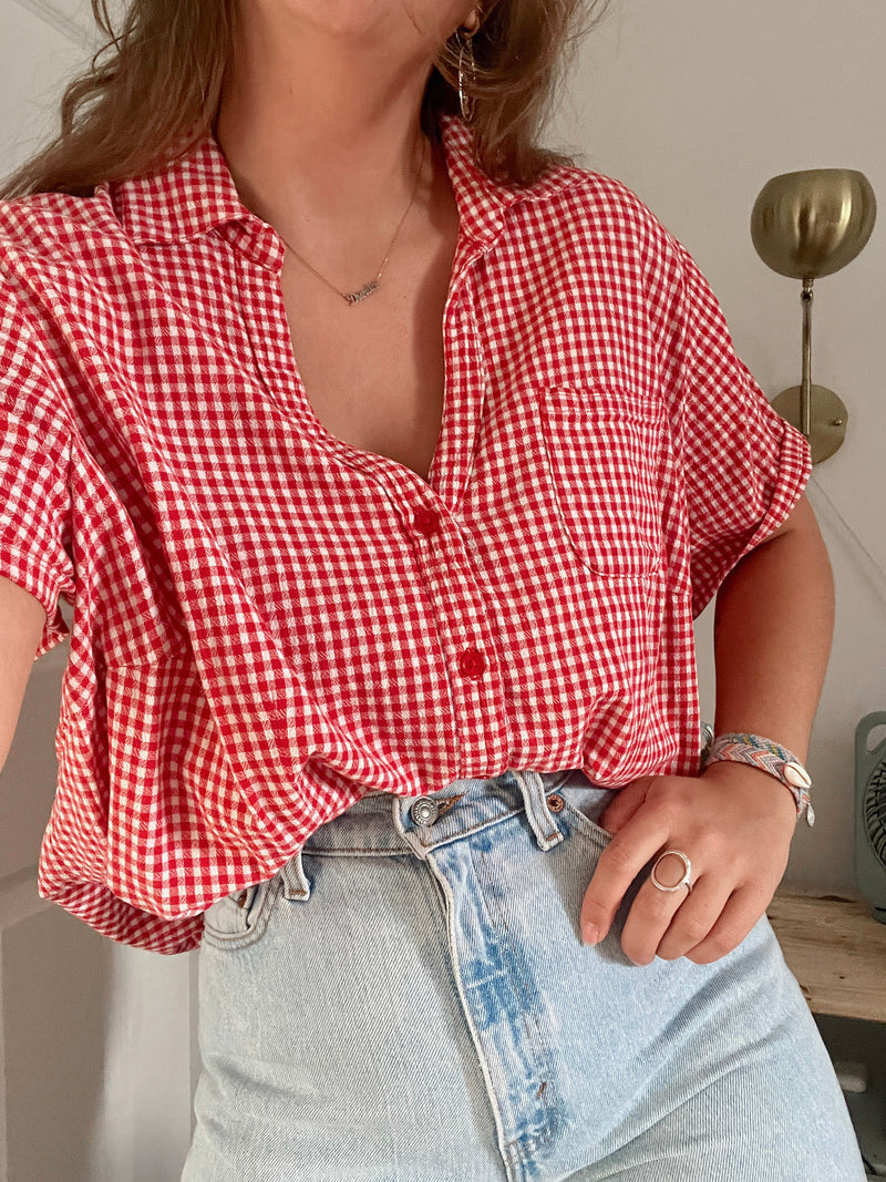 Vintage • Gingham Picnic Top (2X)