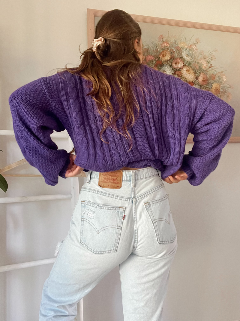 Vintage • 80's Chunky Knit Sweater (L)