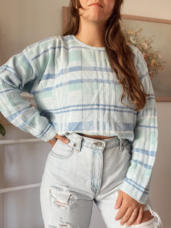 Vintage • Striped Knit Sweater (L)