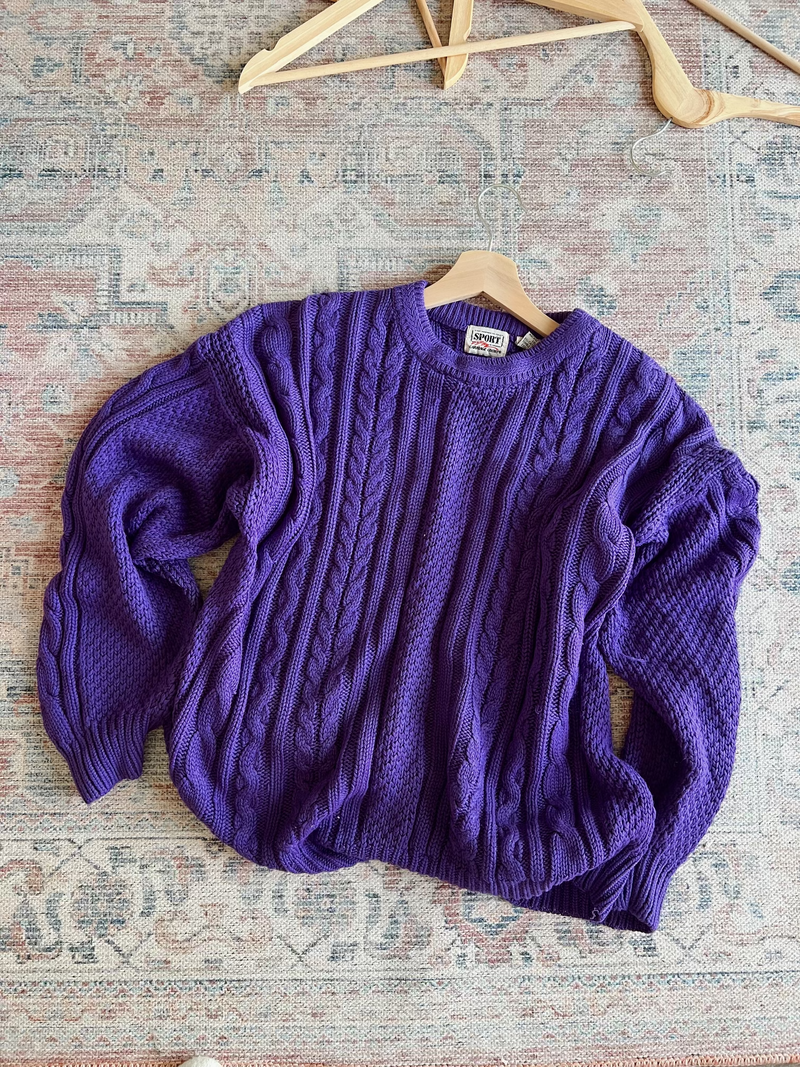 Vintage • 80's Chunky Knit Sweater (L)