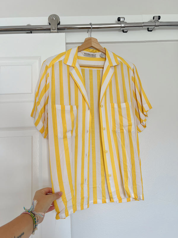 Vintage • 80’s Striped Sunshine Shirt (M)