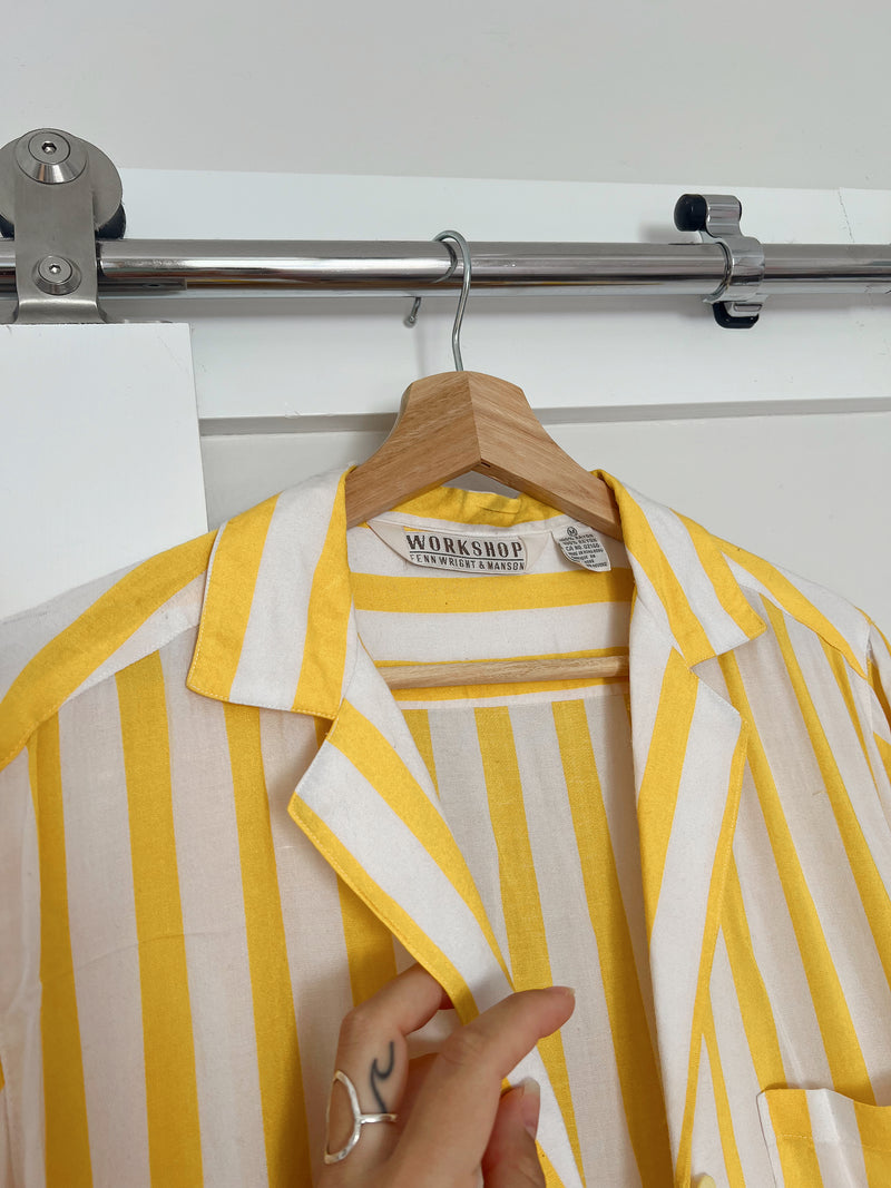 Vintage • 80’s Striped Sunshine Shirt (M)