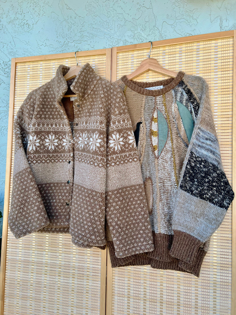 Vintage • Abstract Knit Sweater (M)