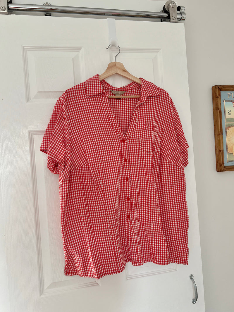 Vintage • Gingham Picnic Top (2X)