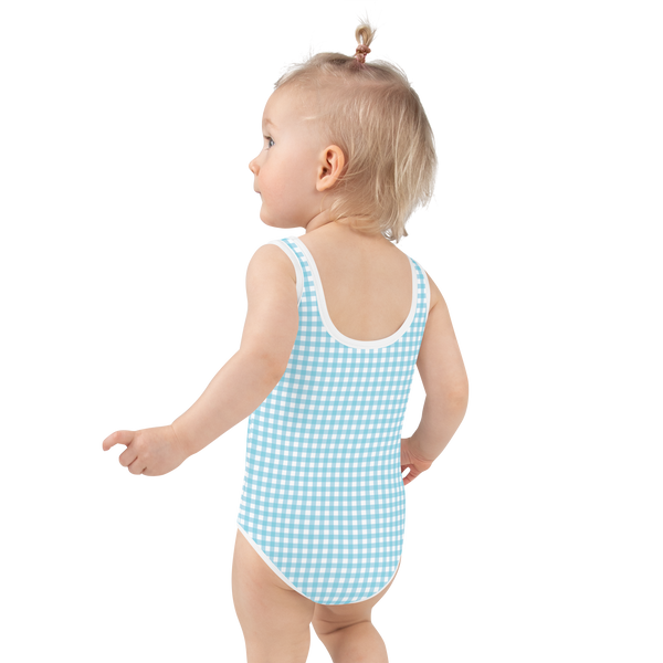 Seafoam Gingham • Kids One Piece