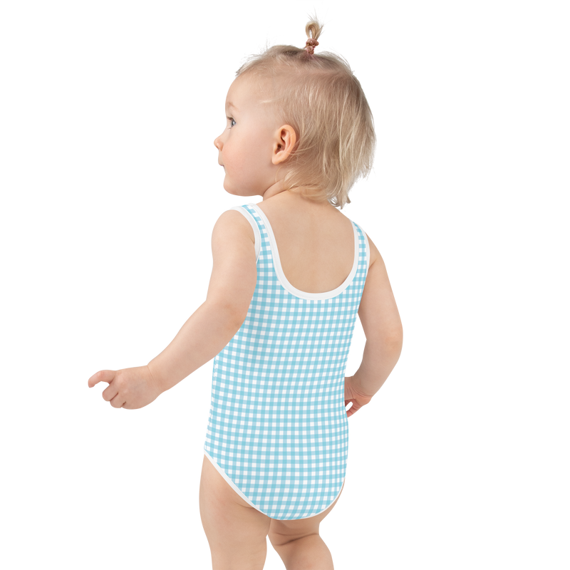 Seafoam Gingham • Kids One Piece