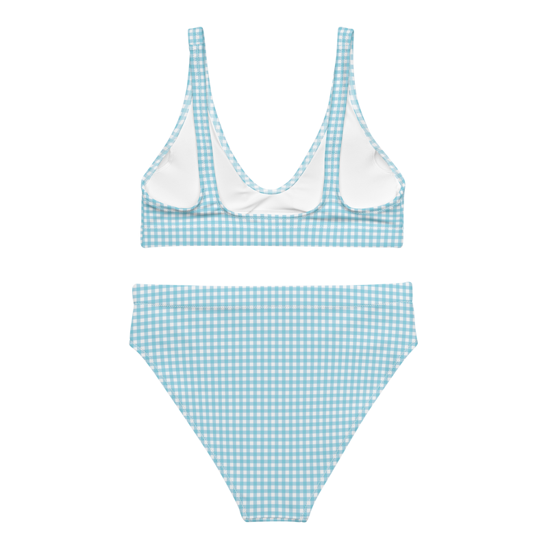 Seafoam Gingham 〰️ Recycled High Waisted Bikini