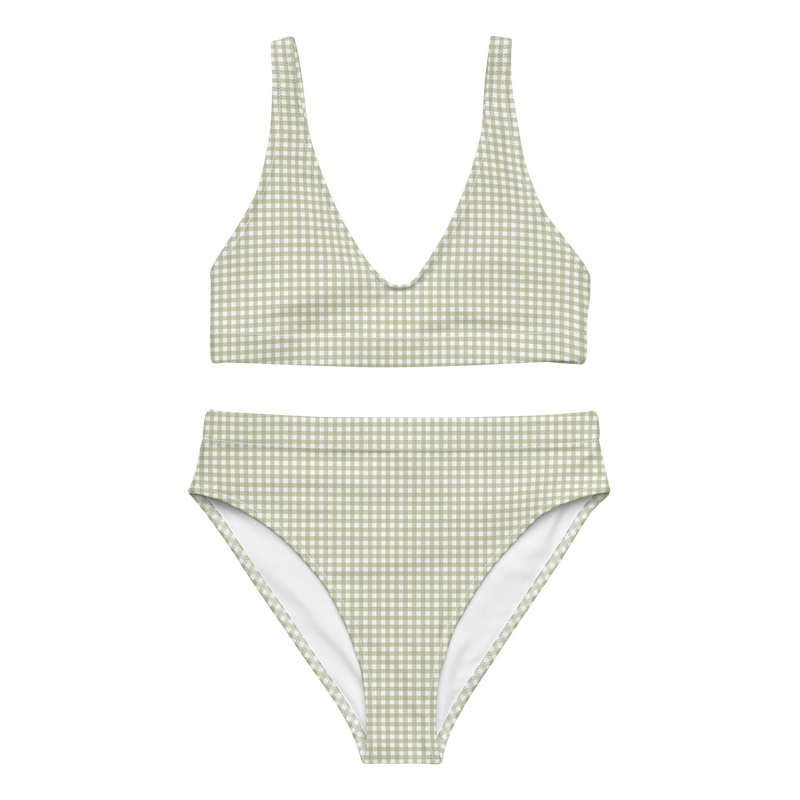 Fern Gingham 〰️ Recycled High Waisted Bikini