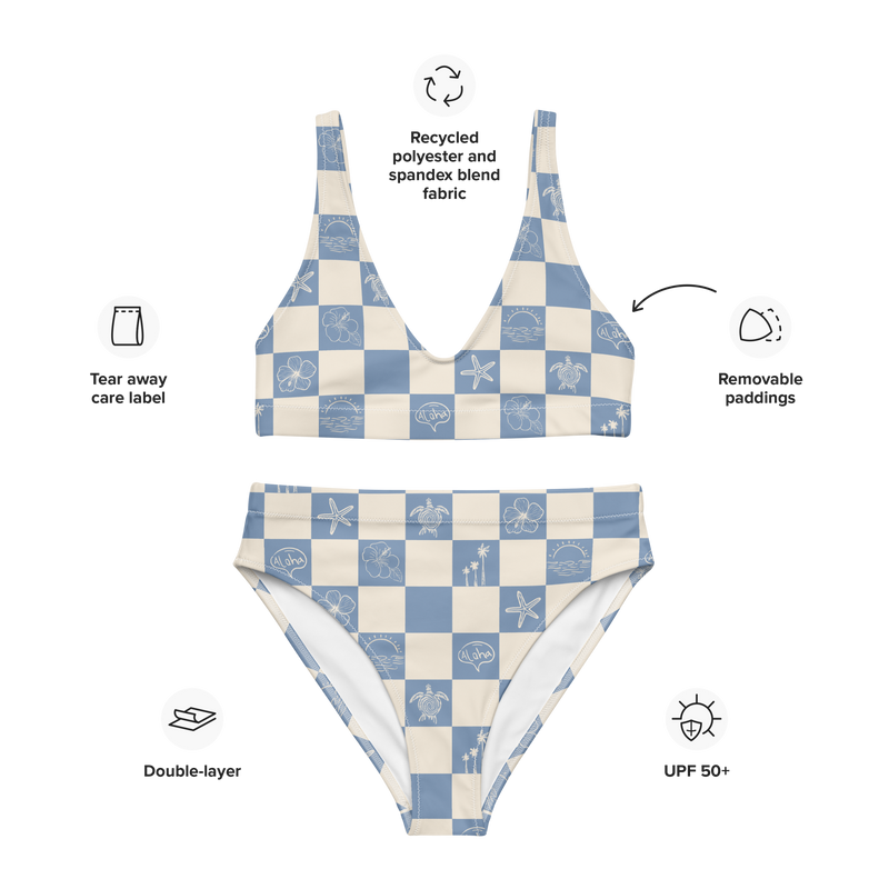 Aloha 〰️ Recycled High Waisted Bikini