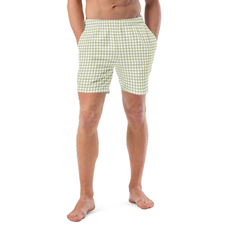 Fern Gingham • Men's Swim Trunks