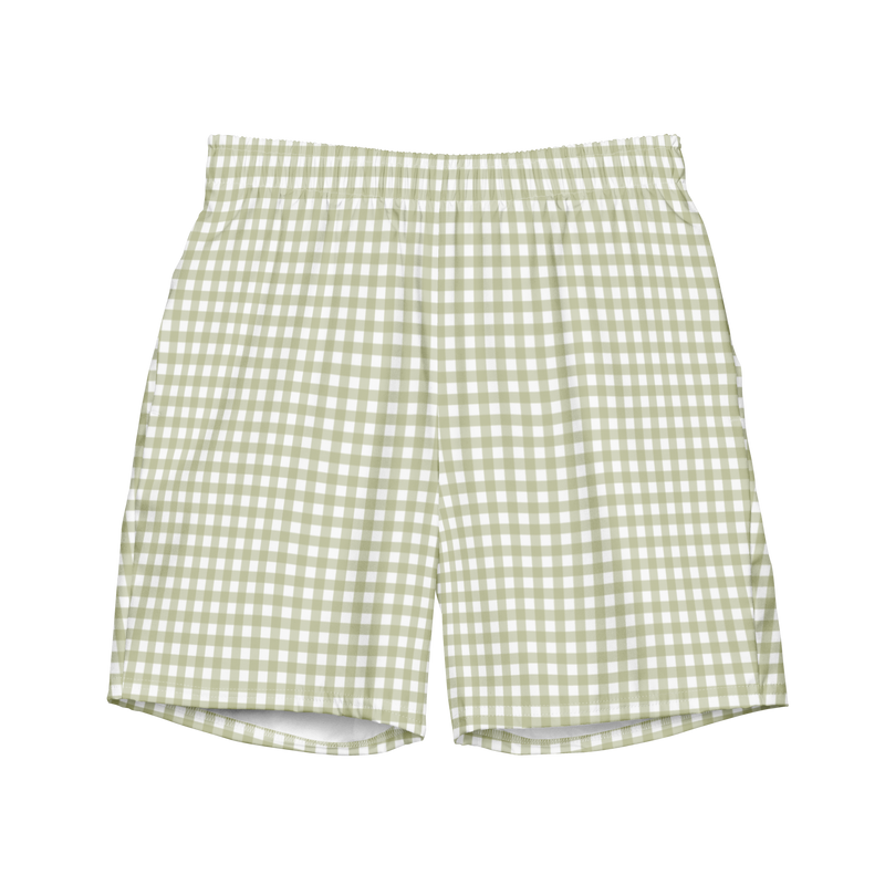 Fern Gingham • Men's Swim Trunks