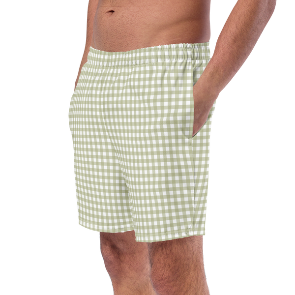 Fern Gingham • Men's Swim Trunks