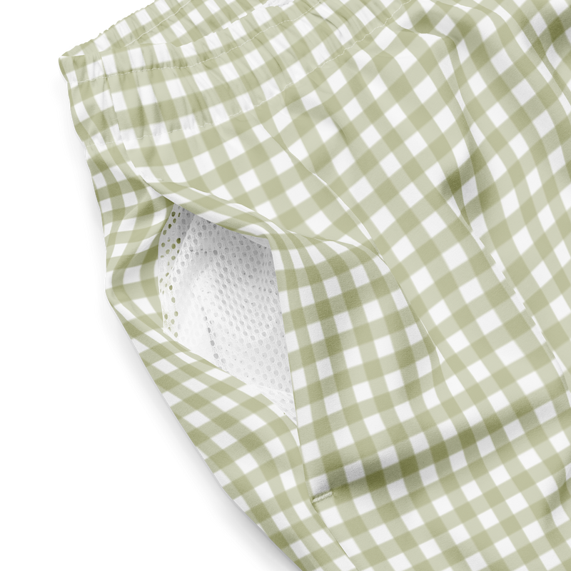 Fern Gingham • Men's Swim Trunks