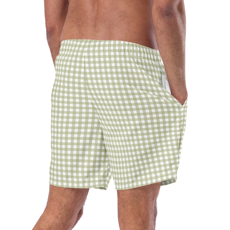 Fern Gingham • Men's Swim Trunks