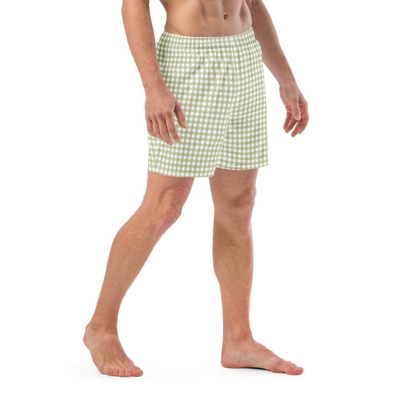 Fern Gingham • Men's Swim Trunks