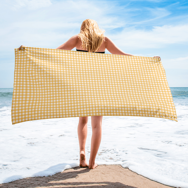 Sunday Gingham Beach Towel