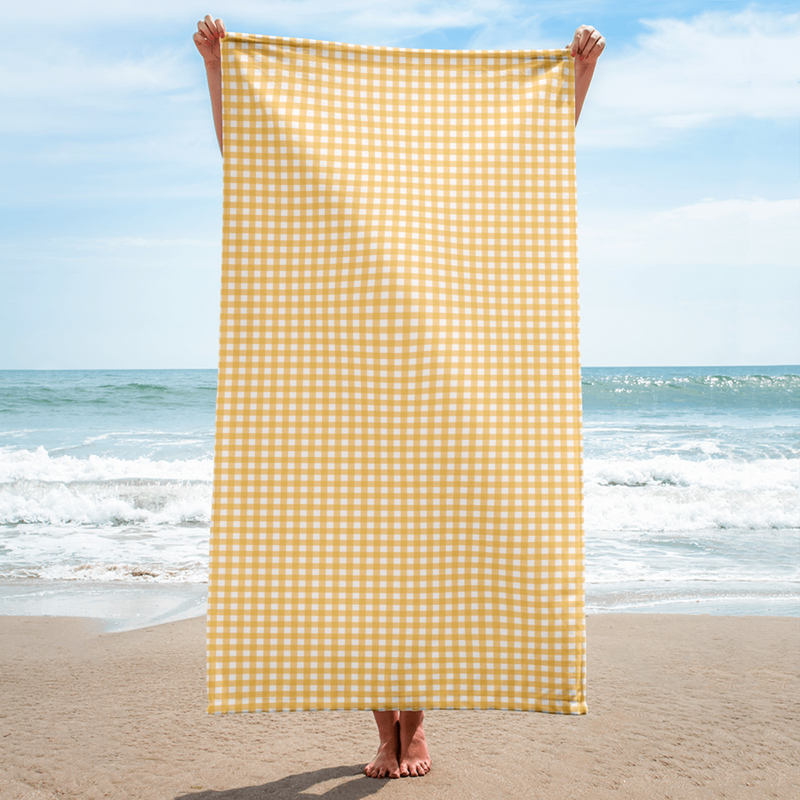 Sunday Gingham Beach Towel