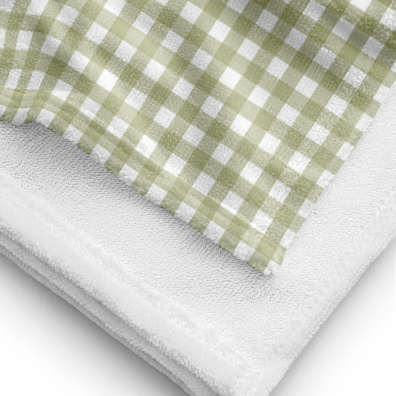 Fern Gingham Beach Towel